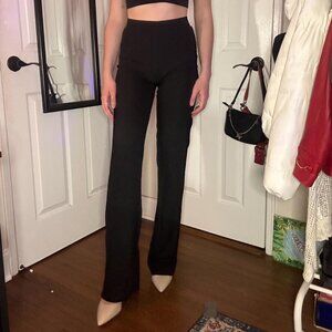 high waisted black pleated pants 🖤